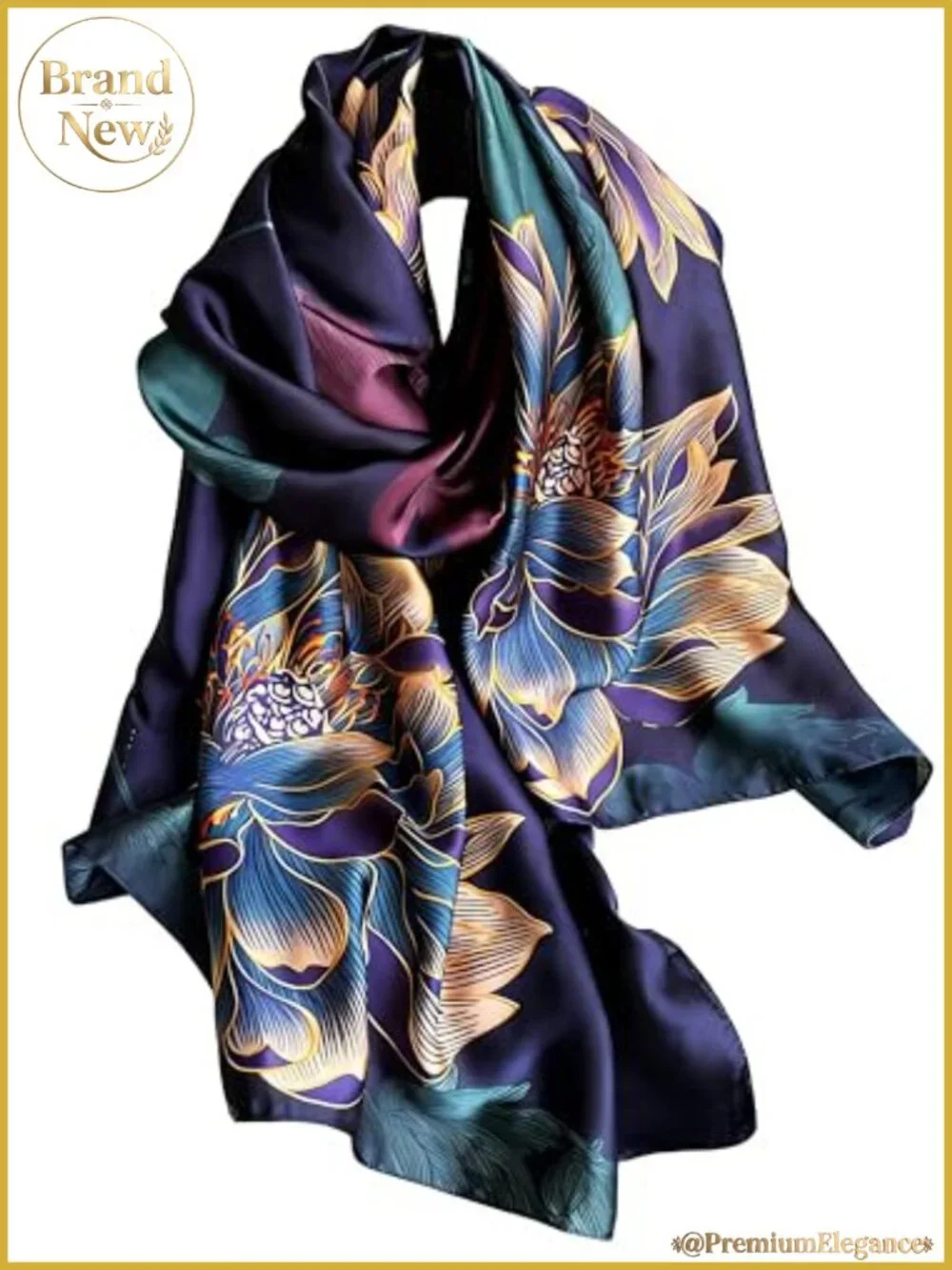 Satin Scarf for Women Large Silky Wrap Hair Neck Shawl 70.8x35.4